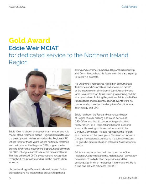 Eddie Weir CIAT Award